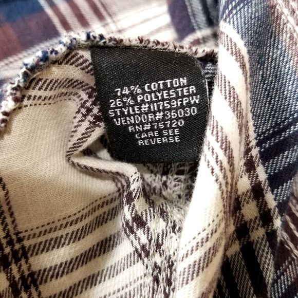 BKE Standard  FIT Men's Plaid long sleeve collared M - Picture 7 of 10